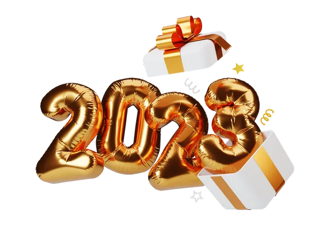 Bienvenido en 2023  3D Illustration