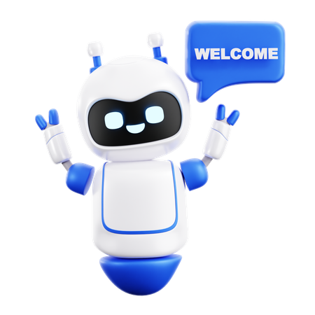 Bienvenido robot  3D Icon