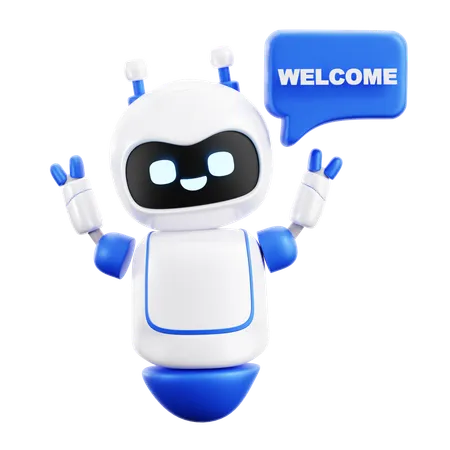 Bienvenido robot  3D Icon