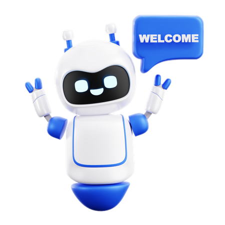 Bienvenue robot  3D Icon