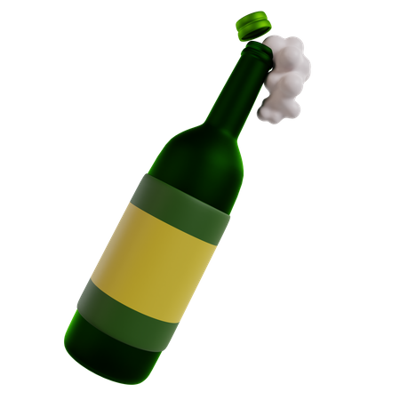 Bier Alkohol Flasche  3D Icon