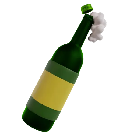 Bier Alkohol Flasche  3D Icon