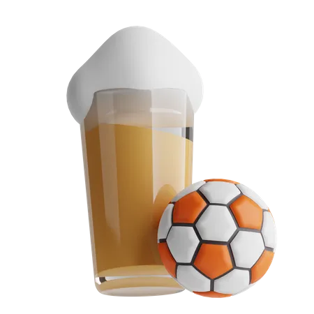 Bière de football  3D Icon