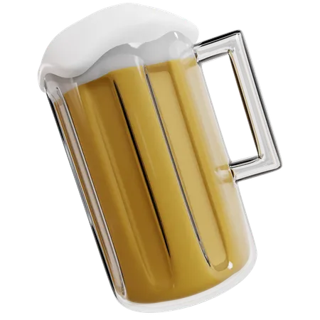 Verser la bière dorée  3D Icon