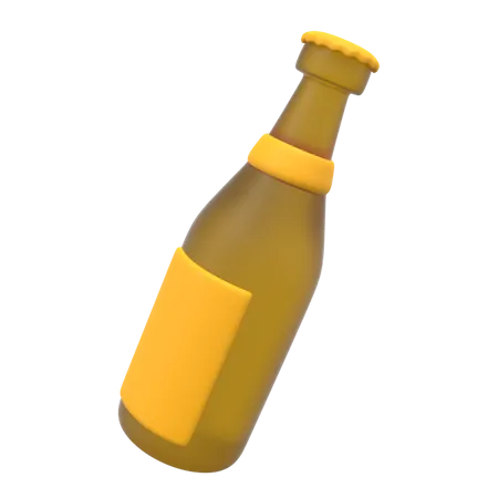 Bierflasche  3D Illustration