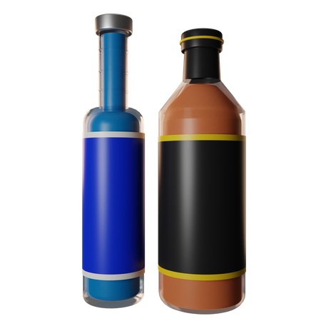 Bierflasche  3D Illustration