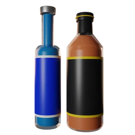 Bierflasche  3D Illustration