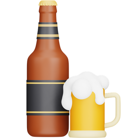 Bierflasche  3D Icon