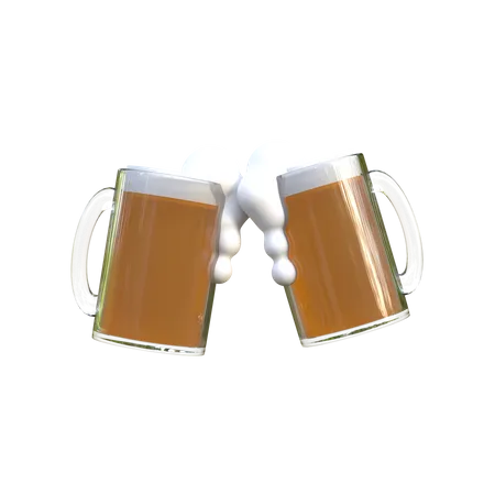 Bierglas  3D Illustration