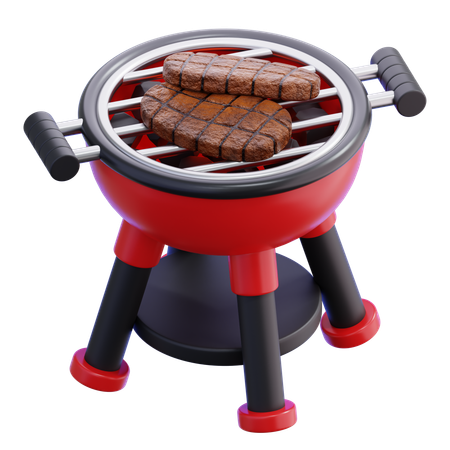 Bife grelhado na churrasqueira  3D Icon