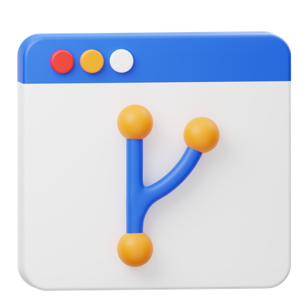 Bifurcación de código  3D Icon