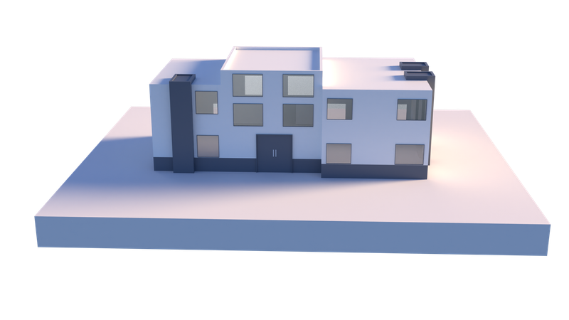 大きなアパート  3D Icon