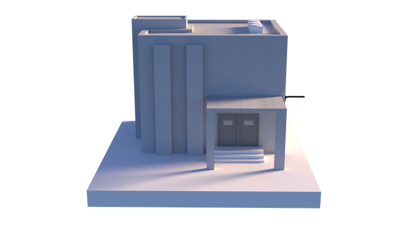 大きなアパート  3D Icon