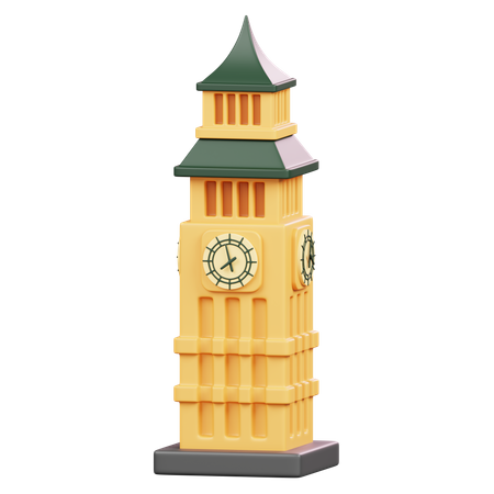 Big Ben Clock Tower  3D Icon
