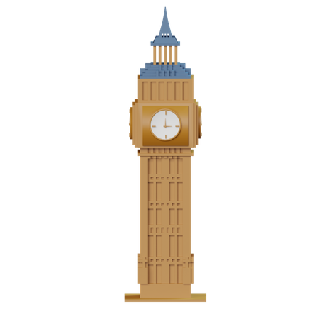 Big Ben Clock Tower  3D Icon