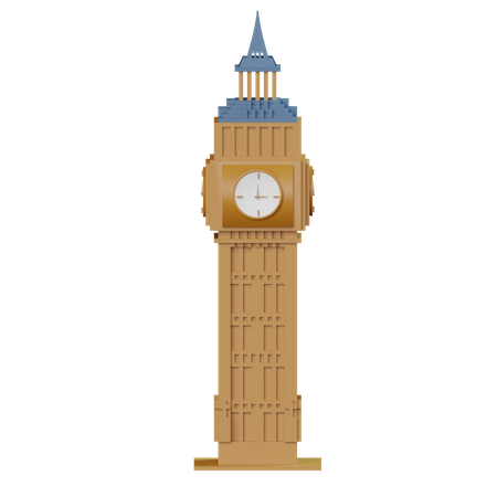 Big Ben Uhrturm  3D Icon