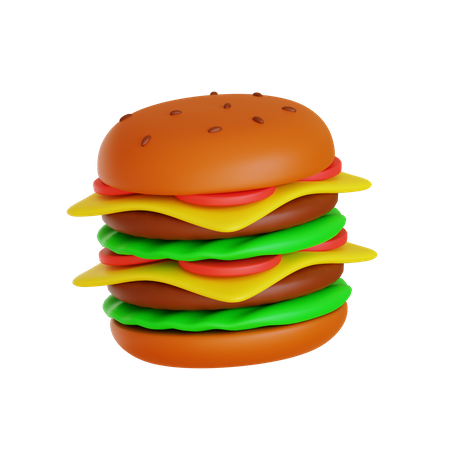 Big Burger 3D Icon