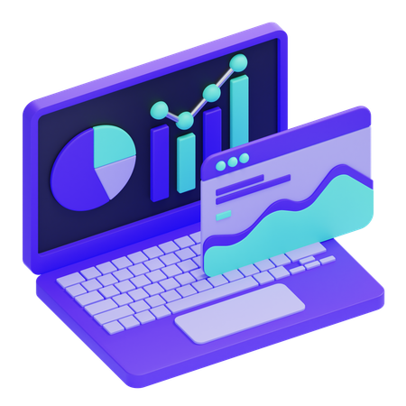 Big Data Analytics  3D Icon