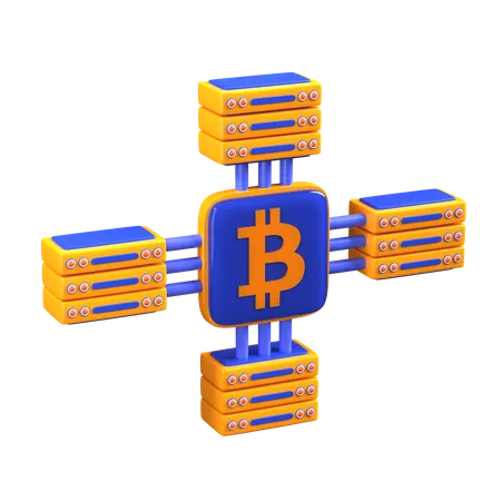 Big Data Blockchain  3D Icon