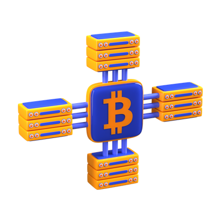 Big Data Blockchain  3D Icon