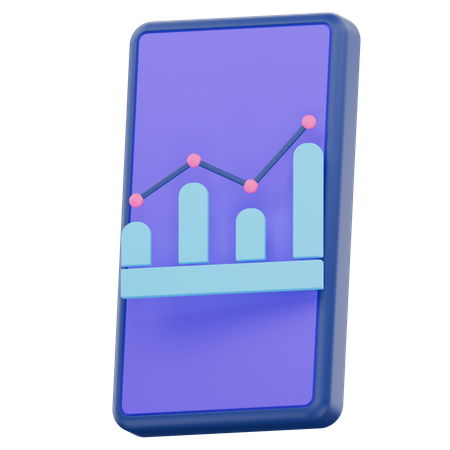 ビッグデータスマートフォン  3D Icon