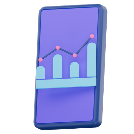 Big Data Smartphone  3D Icon