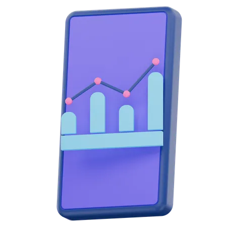 Big Data Smartphone  3D Icon