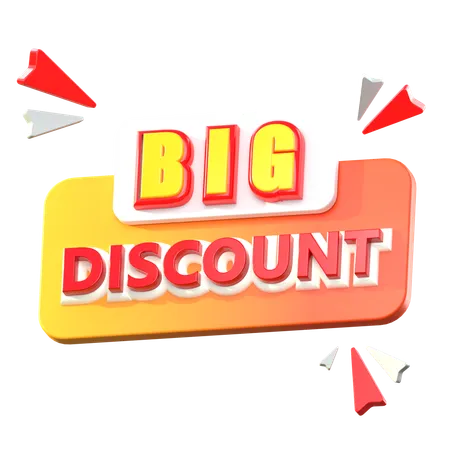 Big Discount  3D Icon
