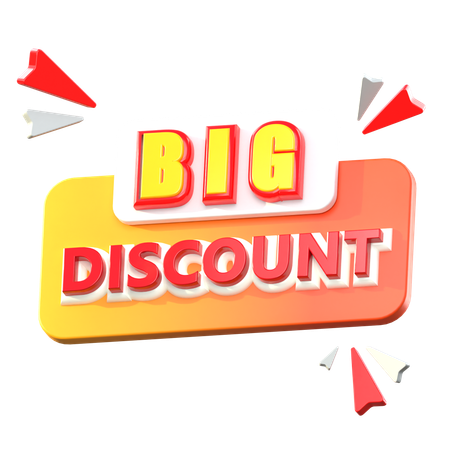 Big Discount  3D Icon