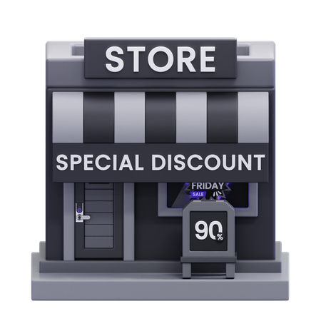 Big Discount Store  3D Icon