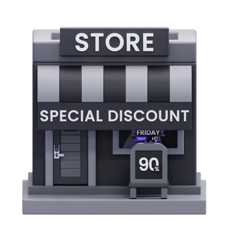 Big Discount Store  3D Icon