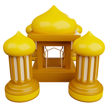 Big Mosque  3D Icon