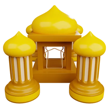 Big Mosque  3D Icon