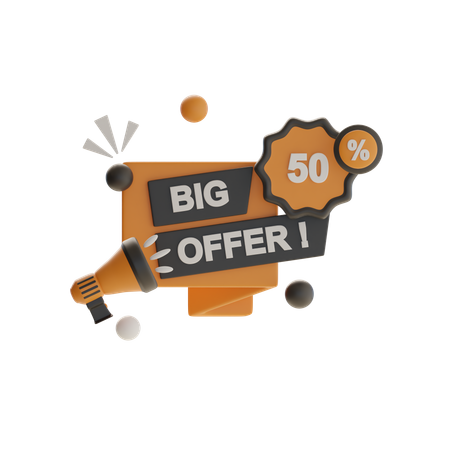 Big Offer  3D Icon