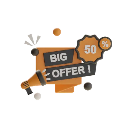 Big Offer  3D Icon