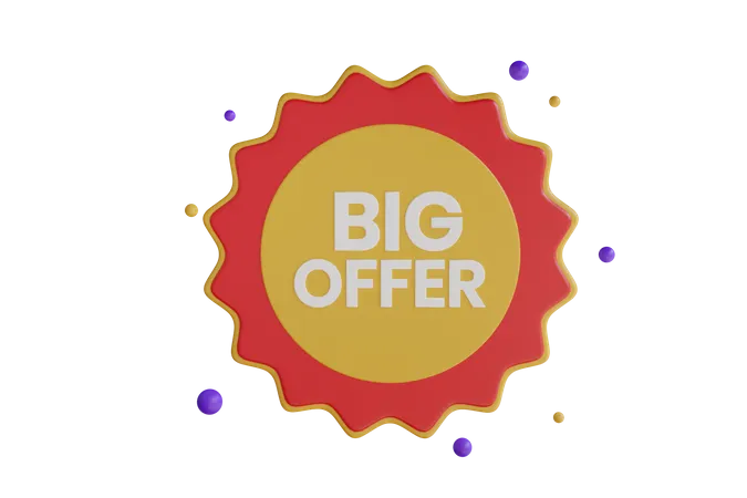 Big Offer 3D Icon