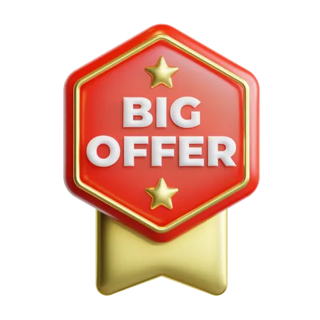 Big Offer Badge  3D Icon