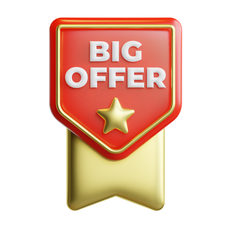 Big Offer Badge  3D Icon