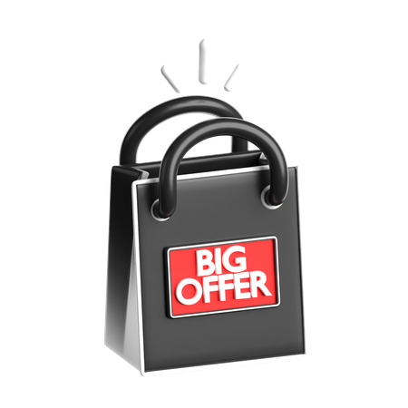 Big Offer Bag  3D Icon