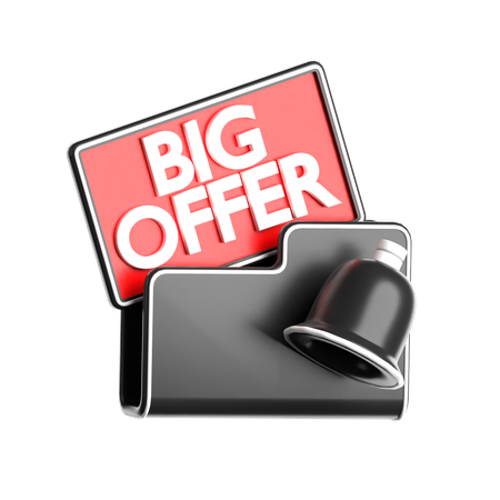 Big Offer Notification  3D Icon