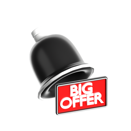 Big Offer Notification  3D Icon