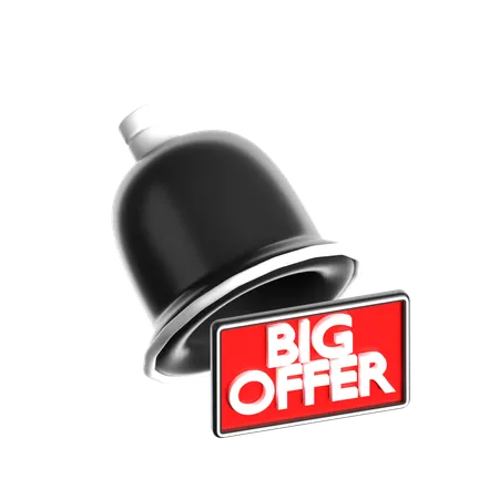 Big Offer Notification  3D Icon