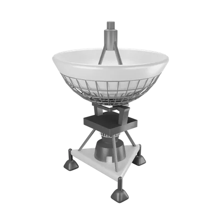 Big Parabolic Satellite Dish  3D Illustration