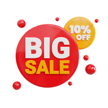 Big sale 10%  3D Icon