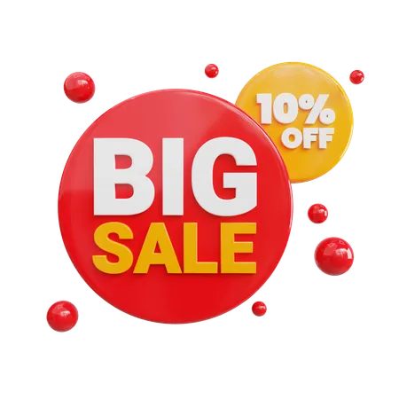 Big sale 10%  3D Icon