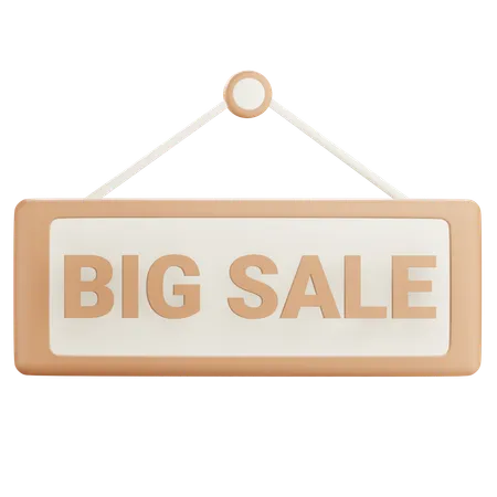 3 D Big Sale Sign With Alpha Background 3D Icon