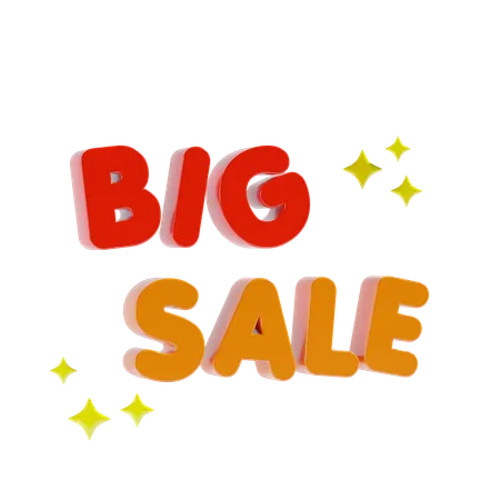 Big Sale Shopping Text 3 D Icon 3D Icon
