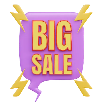 Big Sale 3 D Marketing Text 3D Icon