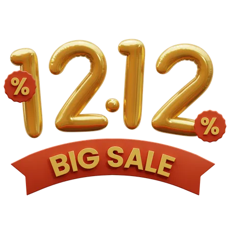 Big Sale 12.12  3D Icon