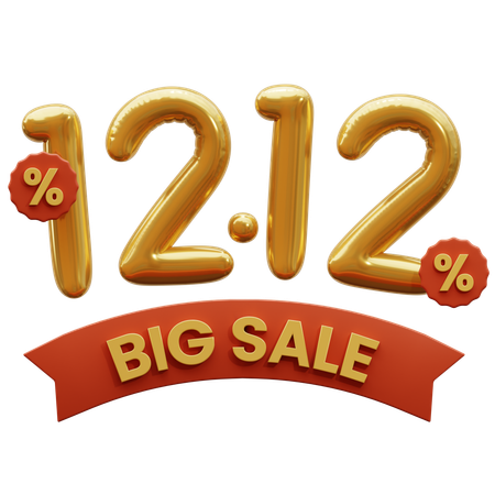 Big Sale 12.12  3D Icon